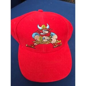 Arne Blom Hägar The Horrible Embroidered Hat Viking Sandvik Coromant VTG Red
